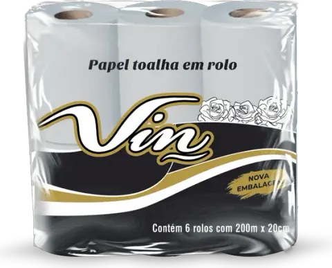 Papel Toalha em Rolo Vin Branco