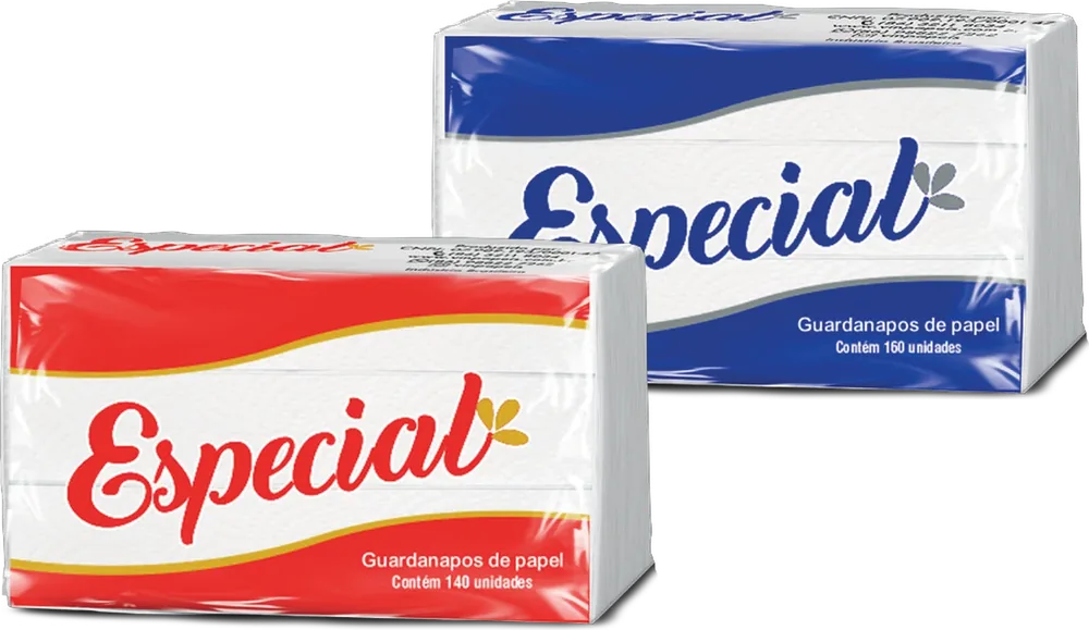 Pacotes vermelho e azul de guardanapo seda Especial